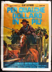 4a542 FOR A FEW DOLLARS MORE Italian 2p R80 Sergio Leone, Eastwood, different art by Ciriello!