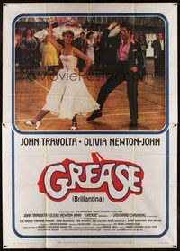 4a548 GREASE Italian 2p '78 John Travolta & Olivia Newton-John in a most classic musical!