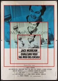 4a582 ONE FLEW OVER THE CUCKOO'S NEST Italian 2p R70s Nicholson, Milos Forman classic, different!