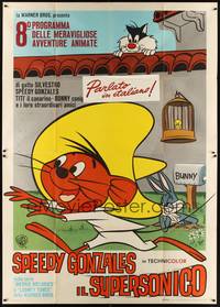 4a598 SPEEDY GONZALES IL SUPERSONICO Italian 2p '65 Tweety, Bugs & Sylvester, Brasti art!