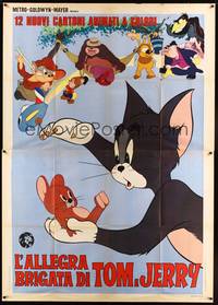 4a607 TOM & JERRY Italian 2p '72 great Hanna-Barbera cat & mouse cartoon image!