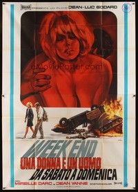 4a615 WEEK END Italian 2p '68 Jean-Luc Godard, different art of sexy Mireille Darc by Piovano!