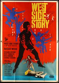 4a616 WEST SIDE STORY Italian 2p R64 Academy Award winning classic musical, different art by Nano!