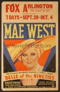 4a020 BELLE OF THE '90s WC '34 Mae West, in the picture the whole country is talking about!