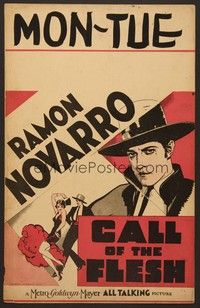 4a029 CALL OF THE FLESH WC '30 art of opera singer Ramon Novarro & tango-ing with Renee Adoree!