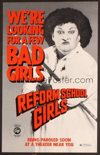 4a124 REFORM SCHOOL GIRLS advance WC '86 tough matron is looking for a few very bad girls!