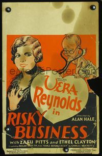 4a127 RISKY BUSINESS WC '26 great artwork of smiling Vera Reynolds and wacky Dr. Cupid!