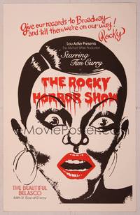 4a130 ROCKY HORROR SHOW stage play WC '75 cool art of Tim Curry on Broadway!