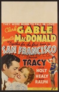 4a132 SAN FRANCISCO WC '36 Clark Gable & sexy Jeanette MacDonald together for the first time!