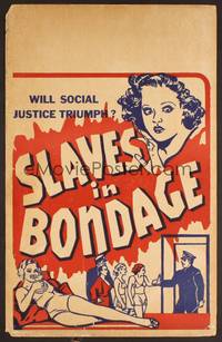 4a144 SLAVES IN BONDAGE WC '37 wonderful art of an innocent girl tricked into a life of shame!