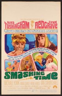 4a146 SMASHING TIME WC '68 sexy Rita Tushingham & Lynn Redgrave go stark mod in swinging London!