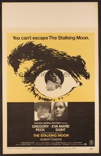 4a154 STALKING MOON WC '68 Gregory Peck, Eva Marie Saint, cool eyeball artwork!