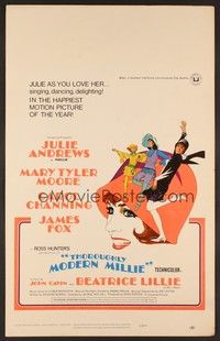 4a167 THOROUGHLY MODERN MILLIE WC '67 Bob Peak art of singing & dancing Julie Andrews!