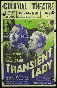 4a176 TRANSIENT LADY WC '35 Gene Raymond is the mayor of a small town with a no good brother!