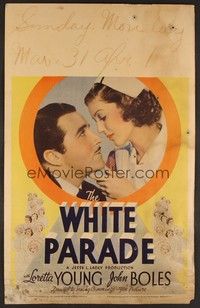 4a186 WHITE PARADE WC '34 Loretta Young is a beautiful nurse in love with John Boles!