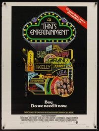 4b604 THAT'S ENTERTAINMENT 30x40 '74 classic MGM Hollywood scenes, it's a celebration!