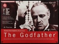4b350 GODFATHER British quad R96 Francis Ford Coppola classic, Marlon Brando is asked for a favor!