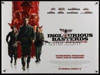 4b366 INGLOURIOUS BASTERDS advance DS British quad '09 Quentin Tarantino, Nazi-killer Brad Pitt!