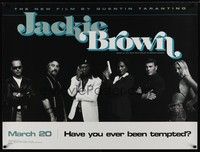 4b369 JACKIE BROWN teaser DS British quad '97 Quentin Tarantino, Pam Grier, Jackson, De Niro!