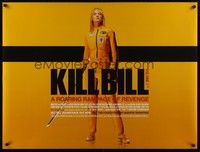 4b372 KILL BILL: VOL. 1 DS British quad '03 Quentin Tarantino, full-length Uma Thurman with katana!