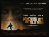 4b394 NO COUNTRY FOR OLD MEN DS British quad '07 Joel & Ethan Coen, Javier Bardem!