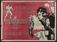 4b404 RICHARD III British quad '55 Laurence Olivier as director and in title role!