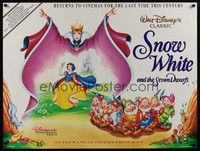 4b416 SNOW WHITE & THE SEVEN DWARFS DS British quad R93 Disney animated cartoon fantasy classic!