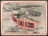 4b417 SOME LIKE IT COOL British quad '61 sexy Julie Wilson is the nude with a difference!