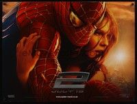 4b421 SPIDER-MAN 2 teaser DS British quad '04 Tobey Maguire, Kirsten Dunst, Sam Raimi