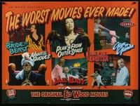 4b439 WORST MOVIES EVER MADE British quad '90s Ed Wood six-bill, great images!