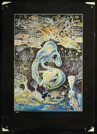 4b618 CAN YOU EAR ME commercial poster '74 wild Klaus Holitzka psychedelic art!