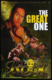 4b637 ROCK signed commercial poster '00 by Dwayne 'The Rock' Johnson!
