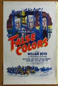 4b162 FALSE COLORS special 28x44 R40s Hopalong Cassidy at his best!