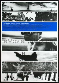 4b028 LA JETEE Japanese/French 29x41 '90s Chris Marker French sci-fi, collage of bizarre images!