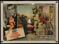 4b057 DR. NO linen Italian photobusta '63 Sean Connery as spy James Bond w/sexy Ursula Andress!