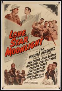 4b203 LONE STAR MOONLIGHT linen 1sh R53 Hoosier Hotshots, Judy Clark & Her Rhythm Cowgirls!