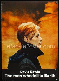 4b170 MAN WHO FELL TO EARTH oversized 1sh '76 Nicolas Roeg, cool image of David Bowie!