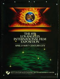 4b214 1978 LOS ANGELES INTERNATIONAL FILM EXPOSITION special 23x31 '78 cool artwork!