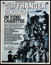 4b236 CLIFFHANGER CLASSICS video special poster '80s Zombies of the Stratosphere & more serials!