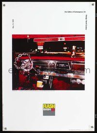 4b246 FLASH BASH '89 museum poster '89 cool photo of wild car interior by ALexander Harris!