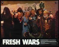 4b249 FRESH WARS signed special poster '80s by Buster Crabbe, wild sci-fi image!