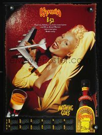 4b261 KAHLUA B-52 CALENDAR special poster '00 liquor & sexy girl!