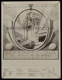 4b262 LAST REMAINING SEATS special poster '87 cool artwork of the Los Angeles theater!