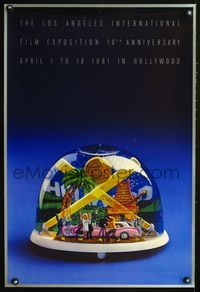 4b266 LOS ANGELES INTERNATIONAL FILM EXPOSITION 10th special poster '81 Filmex, Bass design!