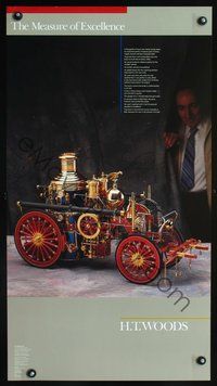 4b269 MEASURE OF EXCELLENCE special poster '80s horse-drawn fire engine!