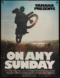 4b171 ON ANY SUNDAY 30x40 '71 Bruce Brown classic, Steve McQueen, motorcycle racing!