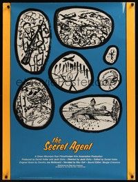 4b178 VIETNAM: THE SECRET AGENT special 29x39 '83 Max Gail, war artwork by Robin Winters!