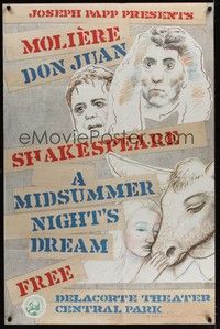 4b183 DON JUAN/MIDSUMMER NIGHT'S DREAM half subway '82 Moliere, Shakespeare, cool Paul Davis art!