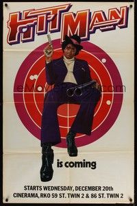4b185 HIT MAN premiere half subway '73 Bernie Casey is coming, classic blaxploitation image!