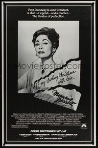 4b187 MOMMIE DEAREST premiere half subway '81 Faye Dunaway as legendary actress Joan Crawford!